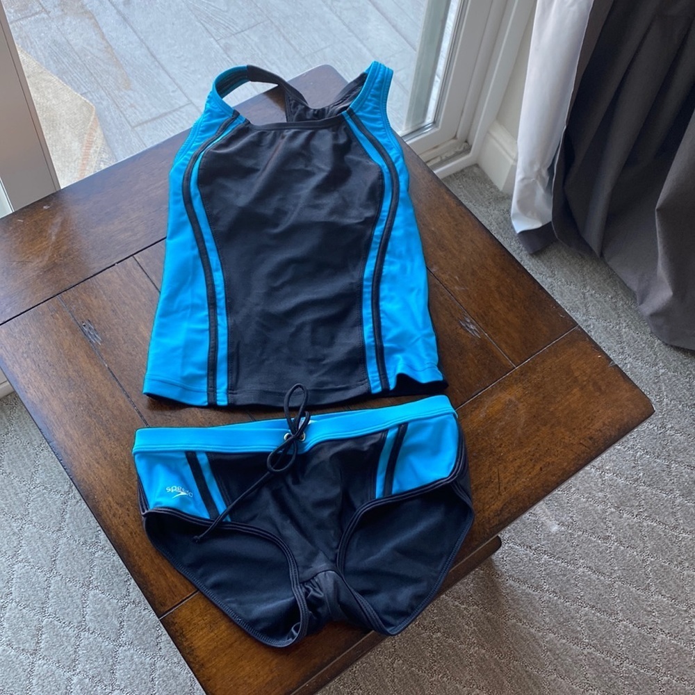 Speedo Black and Blue Bikini Set